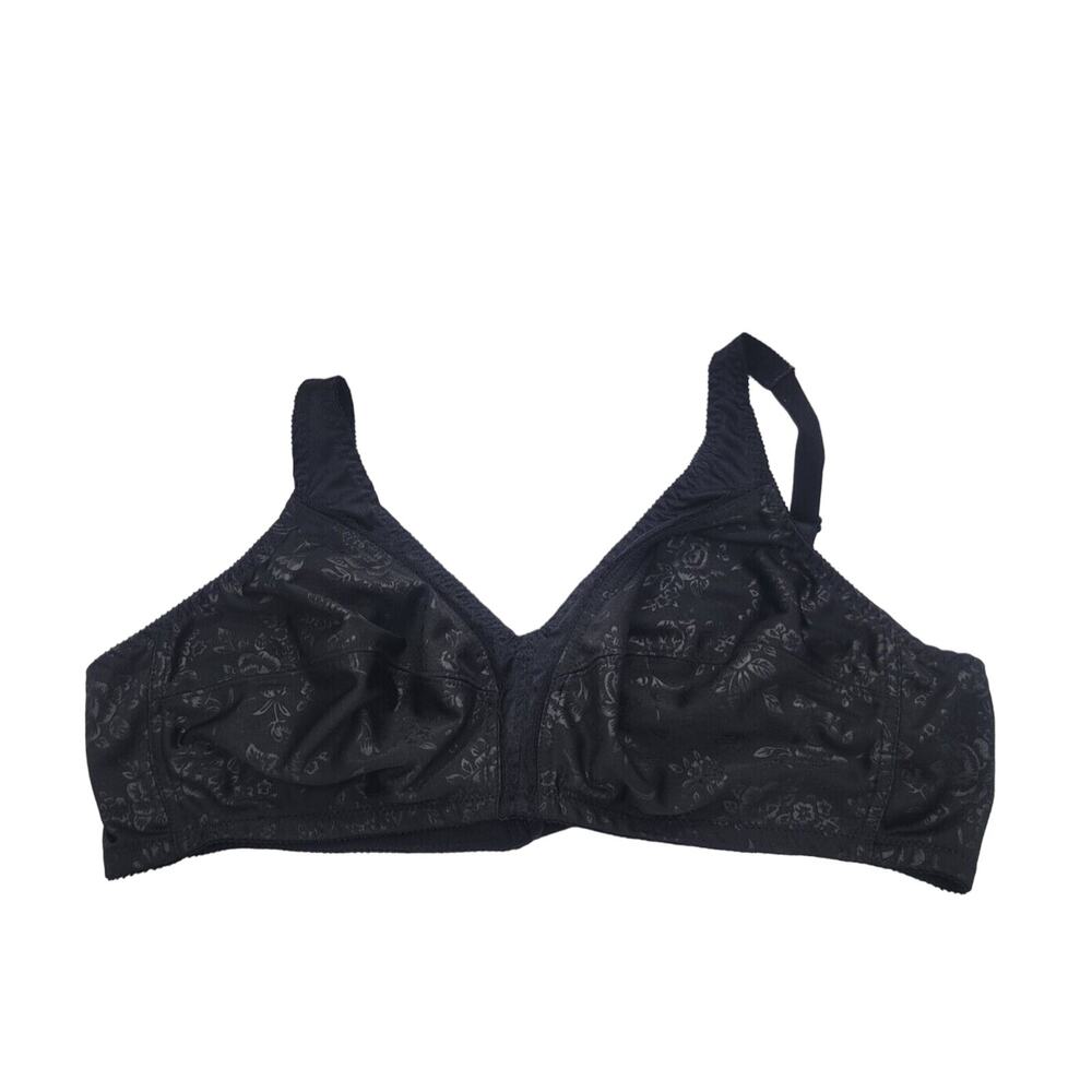 Kmart PINK Black Soft Comfort Full Coverage Adjustable Straps Wire Free Bra 44C